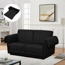 Loveseat Sofa, Comfy Corduroy Cloud Couches for Living Room,Modern Modular Sectional Sofas,Black