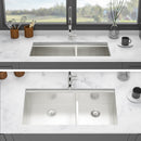 39-inch Built-in Kitchen Sink with Mixing Bowl Worktop, 16-Gauge Stainless Steel, 39× 19 inch, Dual Basin (60/40) Multi-functional Sink