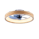 20' Ceiling Fans with Lights and Remote, 3000-6500K Dimmable Modern Flush Mount LED Fan Light, 6 Speeds, Quiet DC Motor For Living room, Bedroom,Kitchen----Wood+Matte White