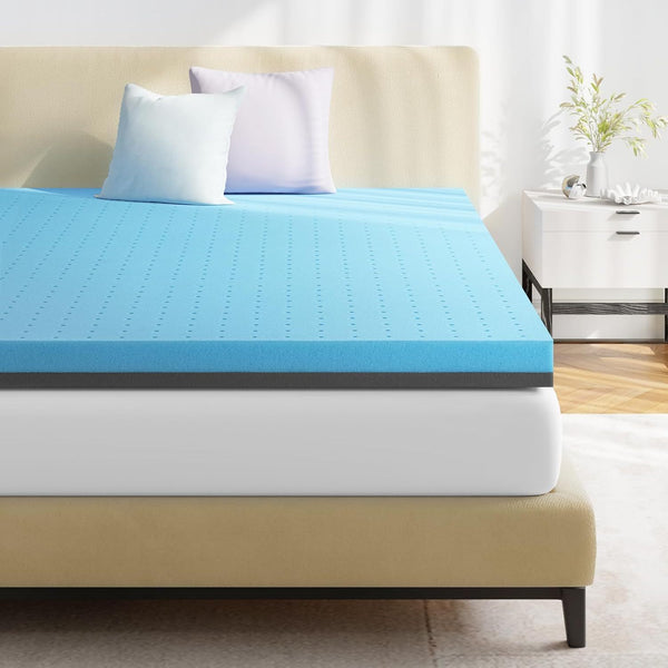 Twin Mattress Topper, 3 Inch Gel Infused Memory Foam Mattress Topper, Cooling Mattress Pad for Pressure Relief Back Pain, CertiPUR-US Certified
