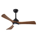 42' Solid Wood Blades Ceiling Fan with Lights Remote Control,Quiet DC Motor 3 Blade Ceiling Fans 6 Speed Levels,Reversible Ceiling Fan, for Patio Living Room, Bedroom, Office,Indoor.(Matte Black)