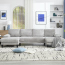 [VIDEO provided][New]U-Shaped Couch with Oversized Seat,4-Seat Sofa  with Double Chaise,Comfortable and spacious indoor furniture for Living Room,Apartment