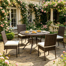 Outdoor Kitchen Chairs,Rattan Outdoor Dining Chairs,Garden Chairs(4Pcs Chairs)