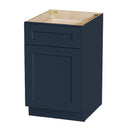 Navy Blue Shaker Base Cabinet with Soft-Close Door and Adjustable Shelf, Solid Wood Unit for Kitchen, Bath, Laundry, Garage - 21'W x 24'D x 34.5'H