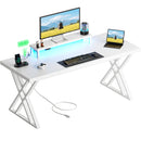Thick desktop board computer desk -180 WHITE