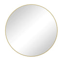 Contemporary Gold Circular Wall Mirror 42 Inch Metal Frame for Bathroom, Living Room, Bedroom