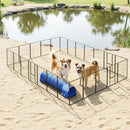 Dog Playpen for Indoor Outdoor, 24 Panels 39' H Puppy Playpen with Lockable Door