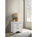 White 2-drawer Nightstand Bedside Table