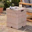 16.15x20 inch MGO Tank Holder/Side Table, Natural Travertine