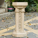 Pedestal Column Plant Stand, 23.25 Inch, Indoor and Outdoor