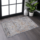 PAYAS Collection 2X3 Ivory / Grey / Traditional Doormat Rug