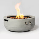 24' Propane Gas Fire Pit Bowl, 50000 BTU Round Steel Fire Pit for Outside Patio Deck Garden Backyard- Grey