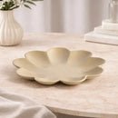 Decorative Petal Tray Beige Dish Aluminum 11.5'