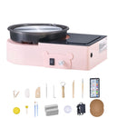Mini Pottery Wheel Electric Clay Wheel for Kids and Adults 6 inch Pink