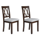 Dining Room Chairs Set of 2, Accent Diner Chairs Upholstered Fabric Side Stylish Kitchen Chairs with Solid Wood Legs and Padded Seat