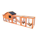 111.5' Wooden Chicken Coop, Large Outdoor Hen House with Nesting Box Poultry Cage, Rabbit Hutch Bunny Cage , Waterproof UV Panel for Outdoor Backyard