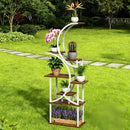 Corner Plant Rack for Multiple Plants,Plant Stand, 8 Tier S-Shaped Plant Shelf