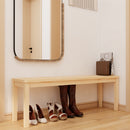 52.1' Outdoor Solid Wood Knot-Free Pine Backless Dining Bench with Slatted Seat – Modern Bench, Perfect for Patio, Backyard, Entryway, Hallway, Living Room, Bedroom, Front Door