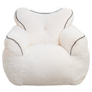 Bean Bag Chair, Faux Fur Beanbag Chair for Adults,Comfy  Sofa with  heart-shaped Back Support, Large Reading Chair for Living Room, Bedroom, Apartment (White)