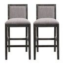 30.5 Inch Height Bar Stools set of 2, Rubber wood Frame,fabric Sponge cushion and Upholstered Barstools, Retro Bar Chairs suitable for Kitchen Island,Bedroom,Dining Room.