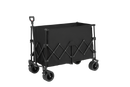 Beach Wagon,Collapsible Wagon 220lbs with Big Wheels Foldable Wagon Carts, Heavy Duty 300L Folding Utility Garden Cart with Big All-Terrain Beach Wheels & Drink Holders. Black