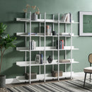 [VIDEO] 5 Tier Bookcase Home Office Open Bookshelf, Vintage Industrial Style Shelf with Metal Frame, MDF Board (Old Sku:WF286176AAK)