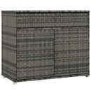 Outsunny Outdoor Towel Rack & Pool Toy Cabinet, Hot Tub Accessory Storage, Freestanding PE Rattan Wicker Cabinet with Drawer for Indoor, Outdoor Swimming Pool, Spa, Gray