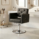 Barber Chair for Hair Stylist- 360° Swivel, Adjustable Height, Capacity 350 LBS with Heavy Duty Hydraulic Pump,BLACK
