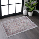 MAVAL Beige Washable Rug 2' x 3' Doormat Rug (Beige, 2' x 3')