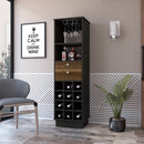 Hype Bar Cabinet, Twelve Built-in Wine Rack, Two Drawers, One Shelf