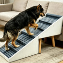 2-in-1 Dog Stairs for Bed and Couch 25.2' Foldable Dog ramp for Couch 6 Pet Steps  & Ottoman for Small and Large Dogs, Beige