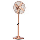 16-Inch High Velocity Pedestal Fan, 1450 CFM Industrial Standing Floor Fan with Handle, 75° Oscillating, 3-Speed Adjustable Height, Metal Made for Commercial, Garage, Workshop, Home, Copper