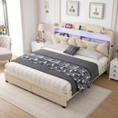 Storage Headboard ,QUEEN Size with RF LED Lights