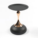 Mermaid Tail End Coffee Table Round Side Table, Modern Metal Pedestal Table, Minimalist Accent Table for Small Spaces, Drink Martini Table Decoration for Living Room