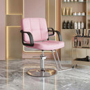 Barber Chair for Hair Stylist- 360° Swivel, Adjustable Height, Capacity 350 LBS with Heavy Duty Hydraulic Pump,PINK