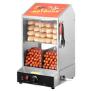 Commercial Hot Dog Steamer 2-Tier Electric Bun Warmer 39QT Slide Doors