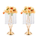 20PCS 43cm/16.9in Tall Crystal Wedding Flower Stand Vase for Party Decor