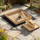 Kids Sandbox with Digger,Wooden Sandbox with Digger