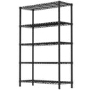 36' 5-Tier Black Wire Shelf - 350LBS Per Shelf, Heavy Duty Steel Storage Rack (36'W x 14'D x 72'H), Rust-Resistant for Kitchen/Laundry/Garage