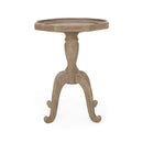 French Country Accent Table with Spider Leg Design in Natural and White MDF