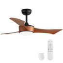 42-inch ceiling fan with light, three-colour dimmable, Reversible ceiling fan, Quick-install, 3 ABS blades, for Bedroom&Living Room