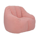 Comfy Bean Bag Chair with Memory Foam Filler – Tufted Soft Stuffed Bean Bag Sofa for Dorm, Apartment, or Living Room – Pink