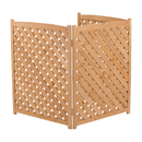 3-Panel Outdoor Air Conditioner Fence Screen, Outside Wood Privacy Fence, 32' W x 38' H