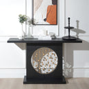 Modern Black Console Table with Gold Accent, Decorative Entryway Table,56in Wood Console Table, Narrow Sofa Table for Entrance, Living Room, Hallway