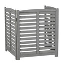 3-Panel Outdoor Air Conditioner Fence 3-Section Outdoor Wooden Screen, Outside Wood Privacy Fence, 32' W x 38' H