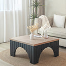 Rustic Square Coffee Table - Modern Farmhouse Style
