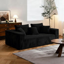 Boneless Cloud Couch Sofa, 3 Seater Deep Seat Modern Lounge Sleeper Couch, No Assemble, Corduroy Compression Upholstered Couches for Living Room, Bedroom, Apartment, Dorm, Office