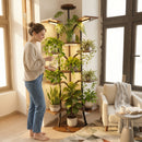 Plant Stand Indoor with Grow Lights-65' Tall Plant Shelf, Corner Plant Stands for Indoor Growing, Tiered Plant Shelves Large Flower Holder for Indoor Plants, Tree-Shaped Decorative Rack for Home