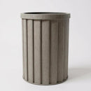Round Strata Column Planter MD - Grey Brown