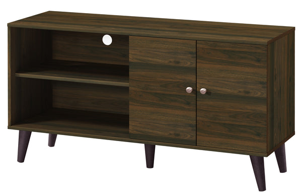 Amidon TV Stand for TVs up to 47.3', with 2 Storage Shelves& 1 Cabinet, Modern Entertainment Centre for TV in Living Room in Walnut